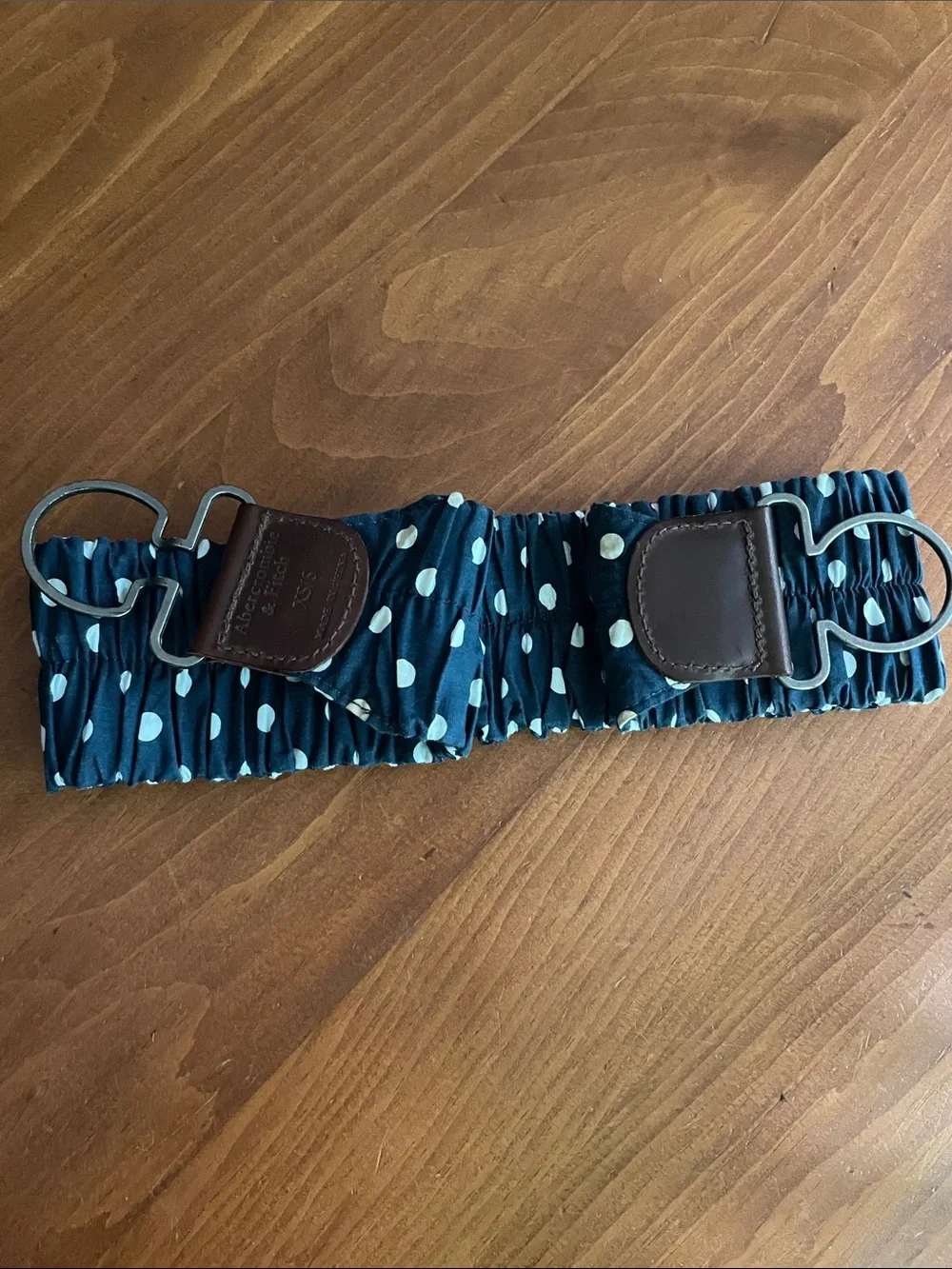 Abercrombie & Fitch Stretch Smocked Belt with Leather Trim - XS/S